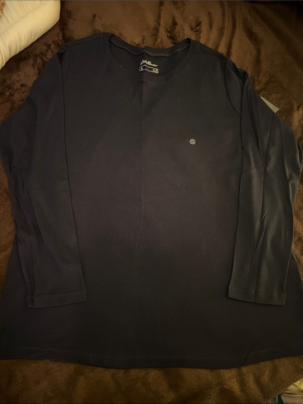 Eddie Bauer Long Sleeve Women’s Crew Neck Shirt - Navy